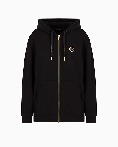 Metal Logo Zip Up Hoodie