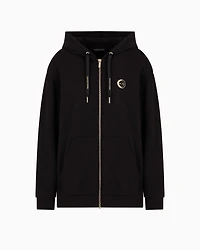 Metal Logo Zip Up Hoodie
