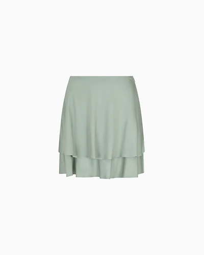 Mini skirt flowing viscose