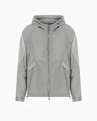 Nylon hooded blouson