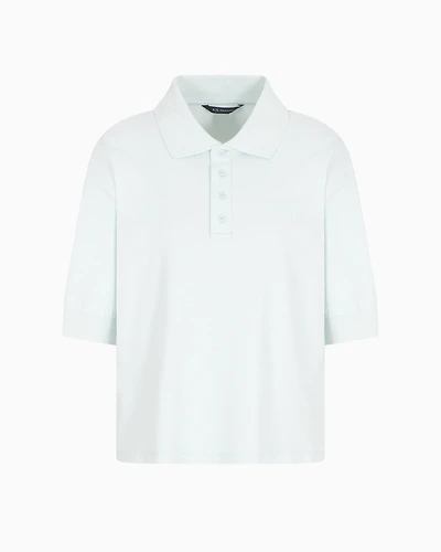 Stretch pique polo shirt with logo