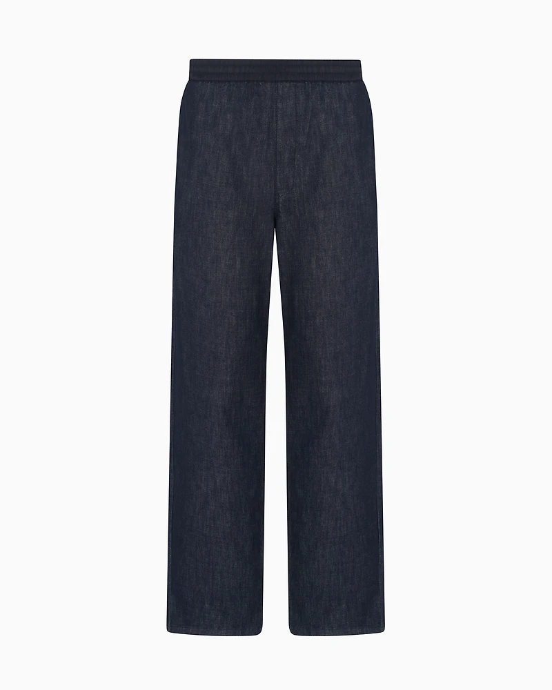 Wide leg denim jeans