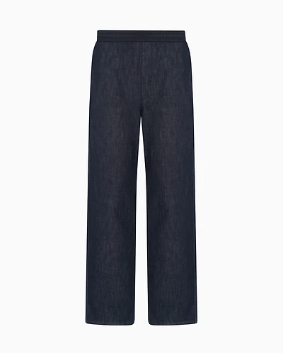Wide leg denim jeans