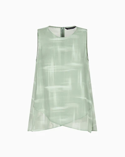 Asymmetrical top viscose chiffon