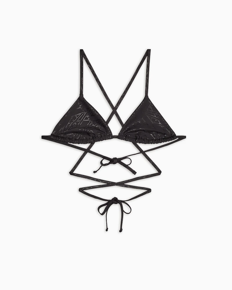 Lace-up bikini top