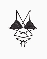 Lace-up bikini top