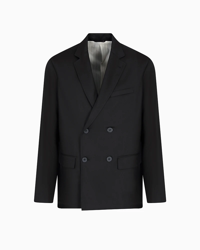 Double-breasted jacket lyocell
