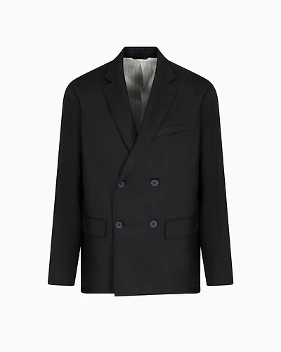 Double-breasted jacket lyocell