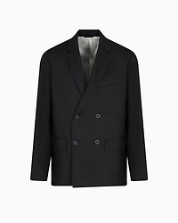 Double-breasted jacket lyocell
