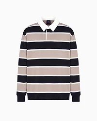 Loose fit polo with maxi stripes