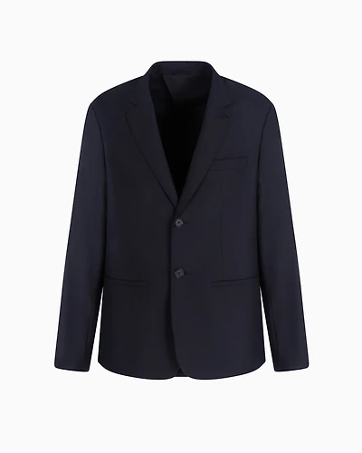 Single-breasted two-button jacket flowing fabric