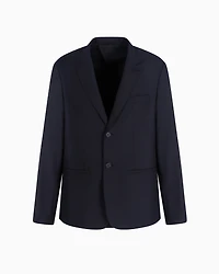 Single-breasted two-button jacket flowing fabric