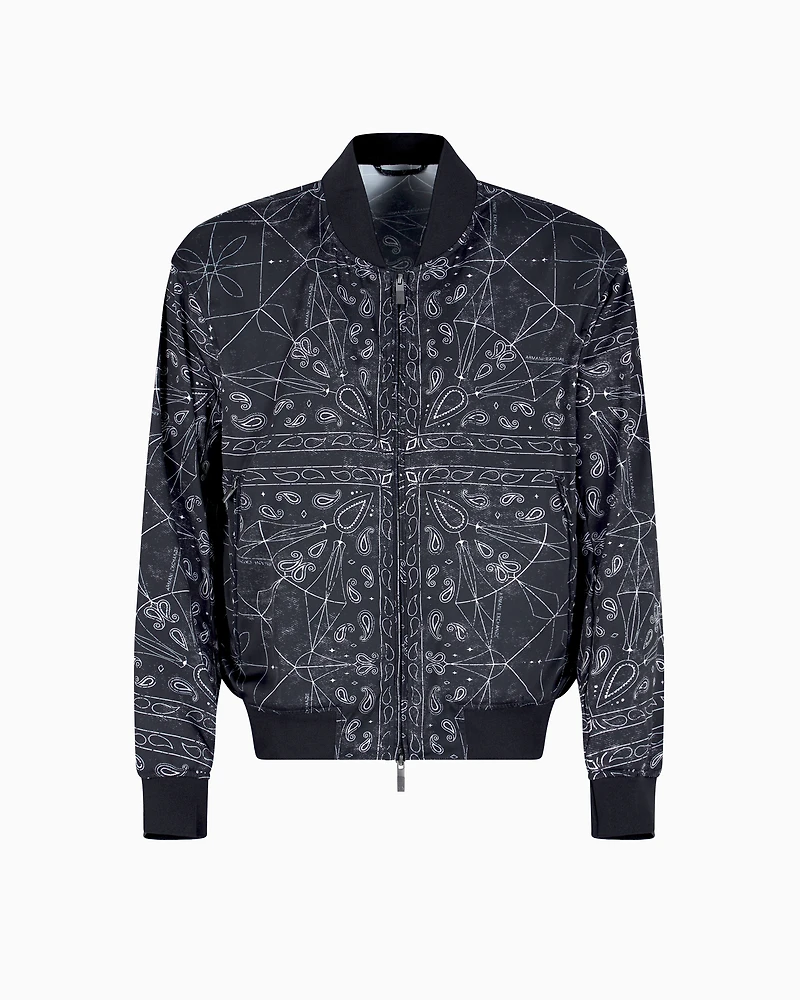 Kaleidoscope Pattern Bomber Jacket