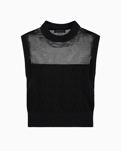 Openwork knit top