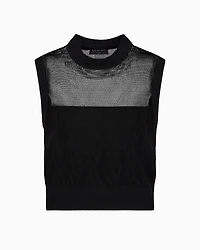 Openwork knit top