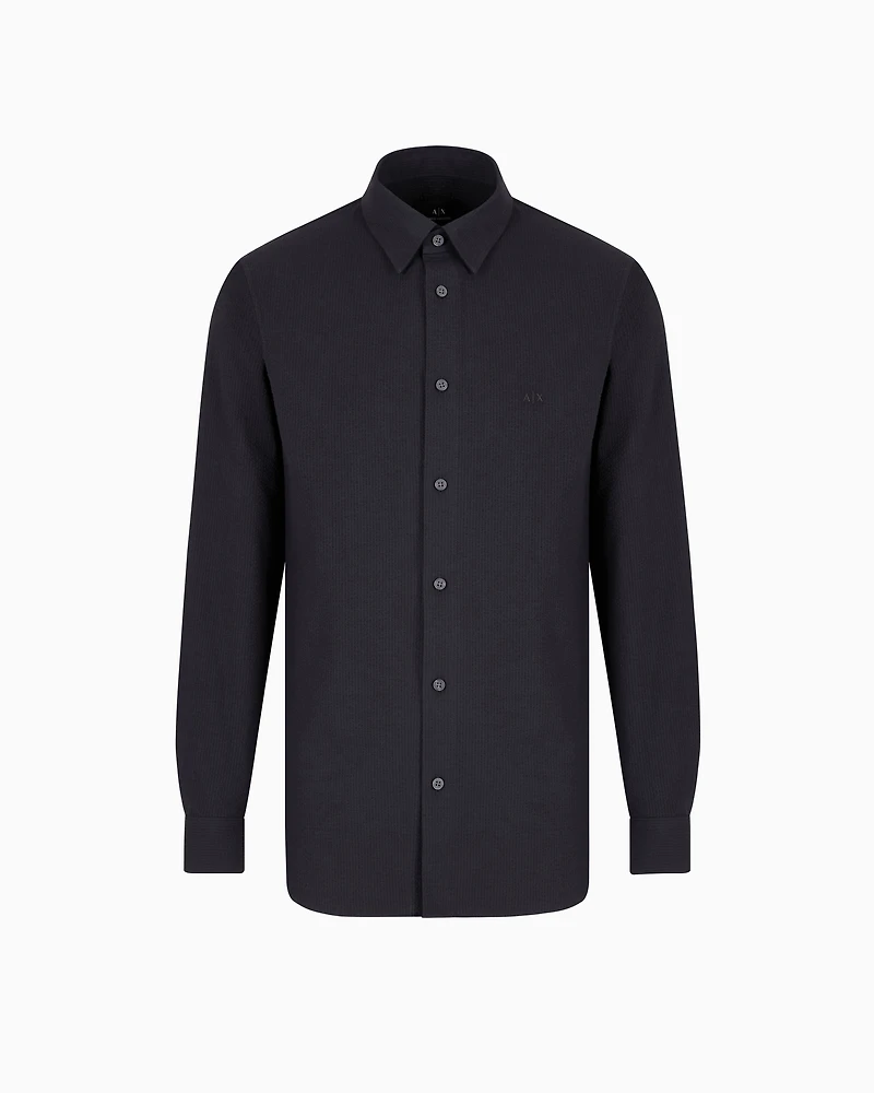 Regular fit seersucker shirt