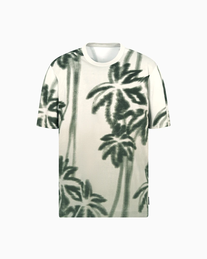 Regular fit palm tree print t-shirt