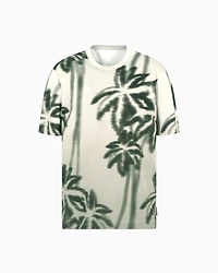 Regular fit palm tree print t-shirt