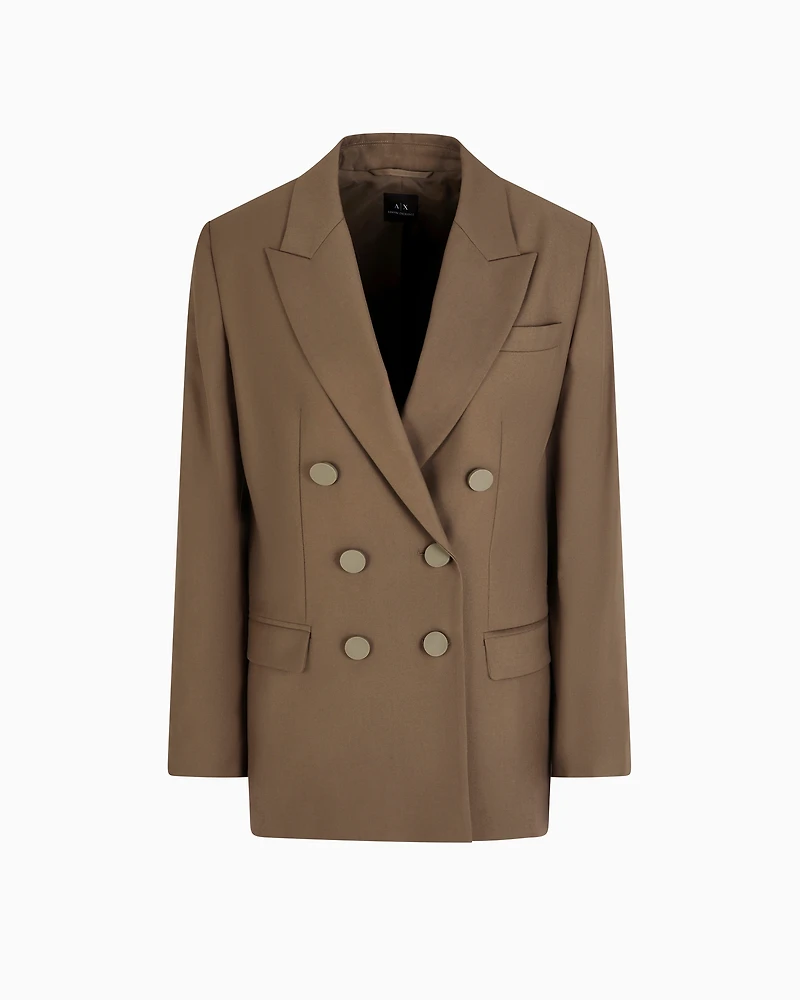 Double-breasted twill jacket