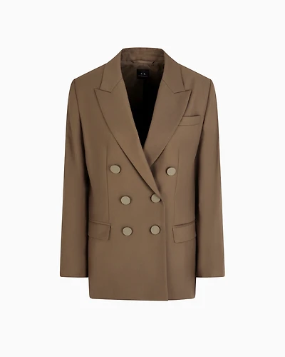 Double-breasted twill jacket