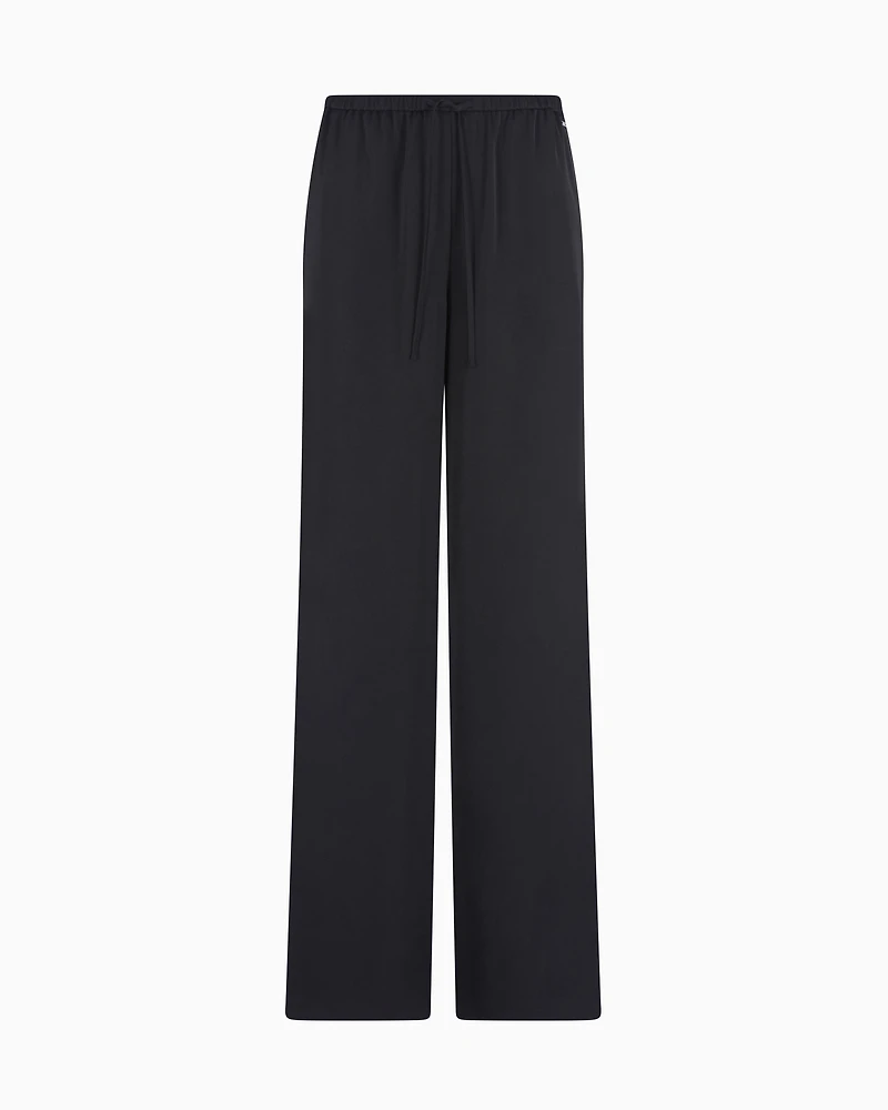 Palazzo trousers matte satin fabric