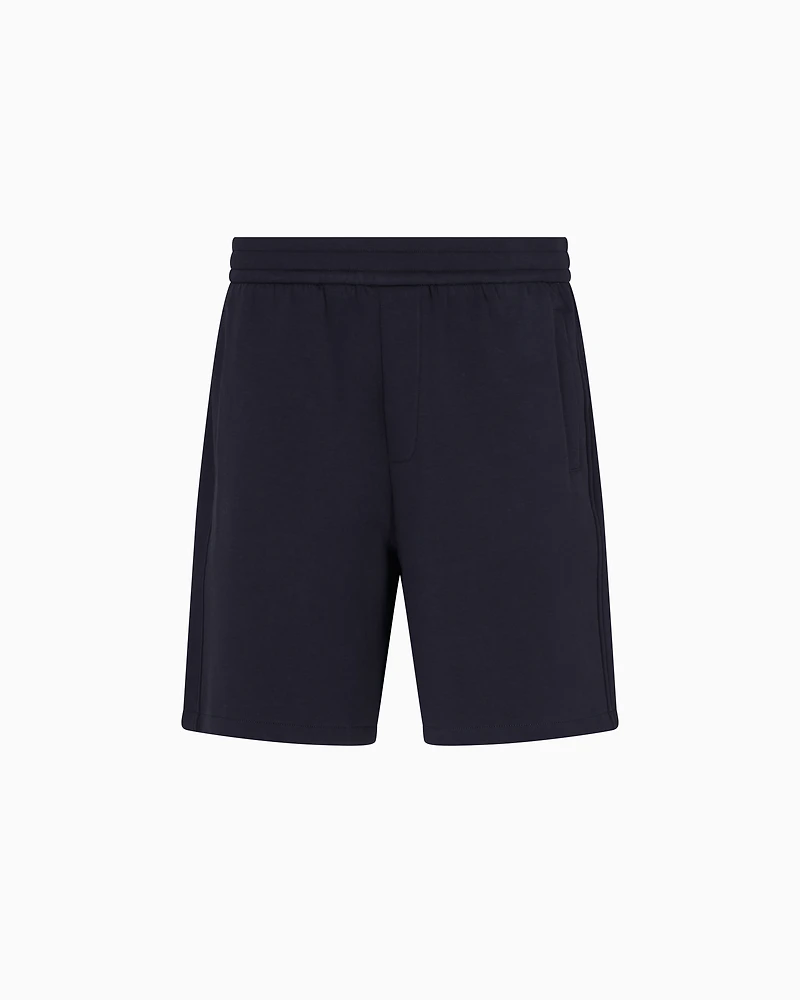 Bonded cotton Bermuda shorts