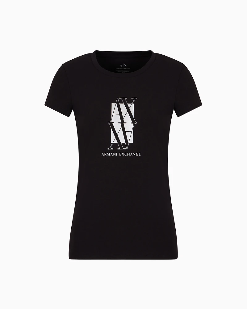 Slim fit T-shirt with central logo