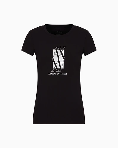 Slim fit T-shirt with central logo