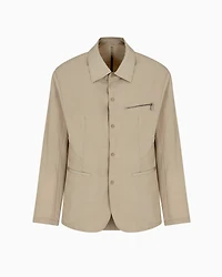 Nylon seersucker jacket zip pocket