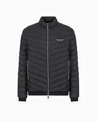 Double-faced padded jacket with zip
