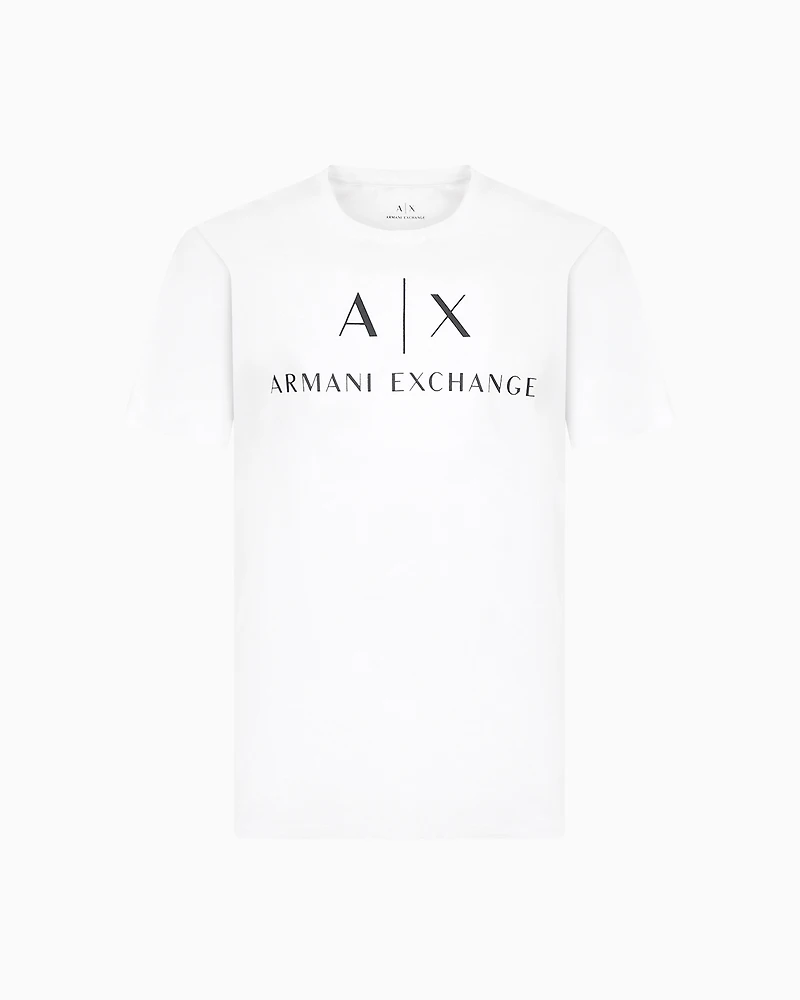 Armani Exchange - Slim fit jersey T-shirt with logo, Man, White, Size: