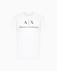 Armani Exchange - Slim fit jersey T-shirt with logo, Man, White, Size: