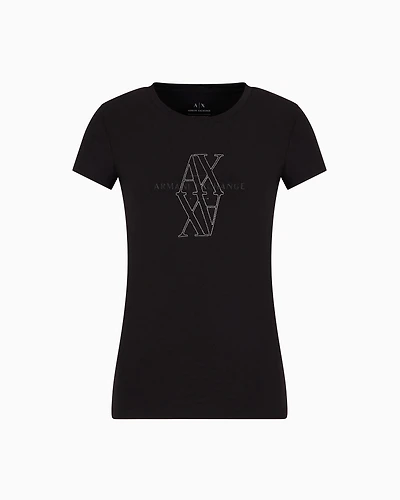 Slim fit T-shirt with embroidered logo