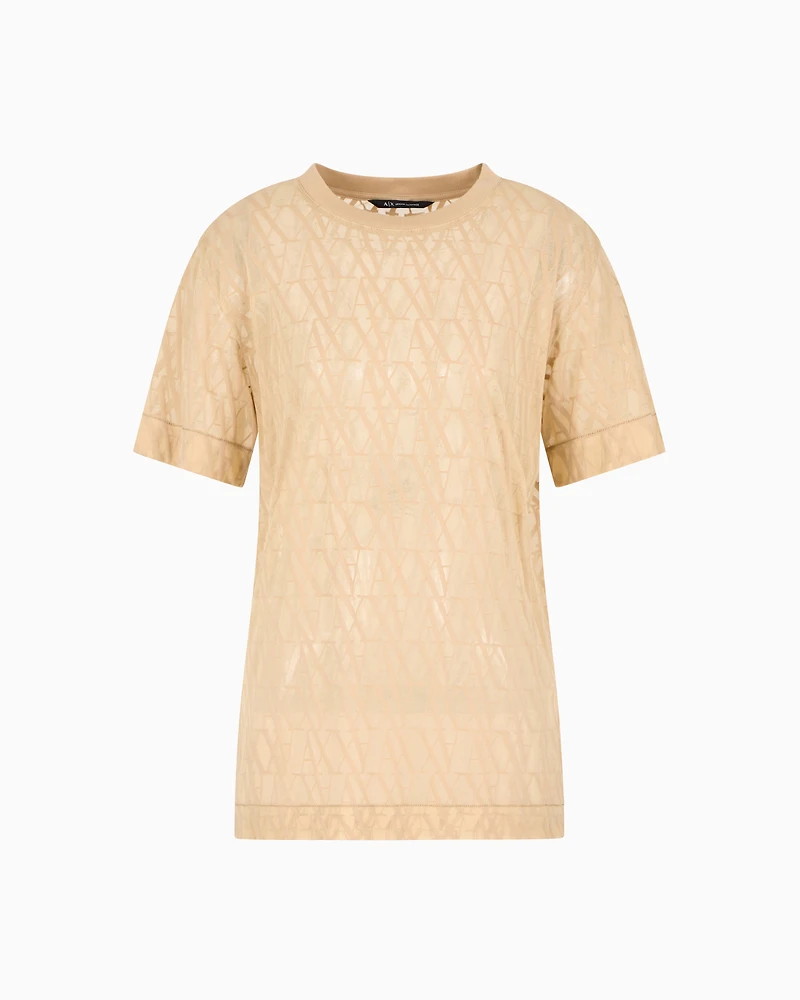 Regular fit t-shirt with allover logo