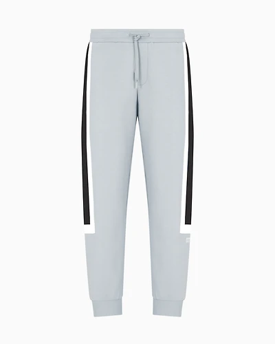 Jogger pants with contrasting stripes