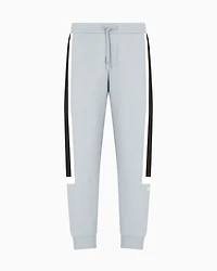Jogger pants with contrasting stripes
