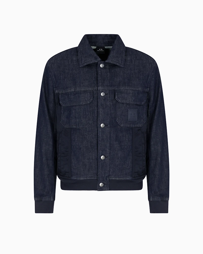 Stretch cotton denim jacket