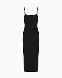 Long jersey dress with drape