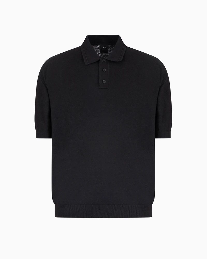 Linen and cotton polo