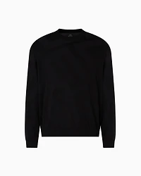 Viscose blend sweater with jacquard lettering