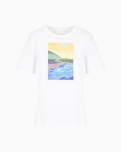 Relaxed fit T-shirt with postcard print