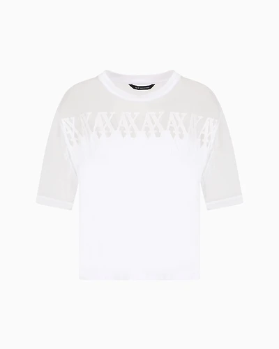 T-shirt with transparent insert
