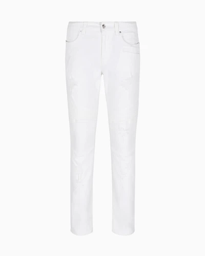 J27 skinny biker fit jeans washed denim