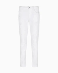 J27 skinny biker fit jeans washed denim