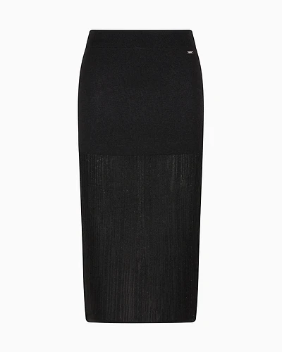 Lurex yarn pencil skirt