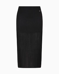 Lurex yarn pencil skirt