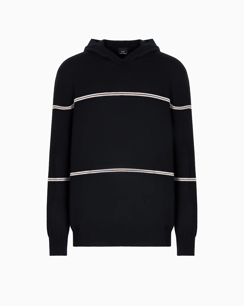 Striped hooded sweater