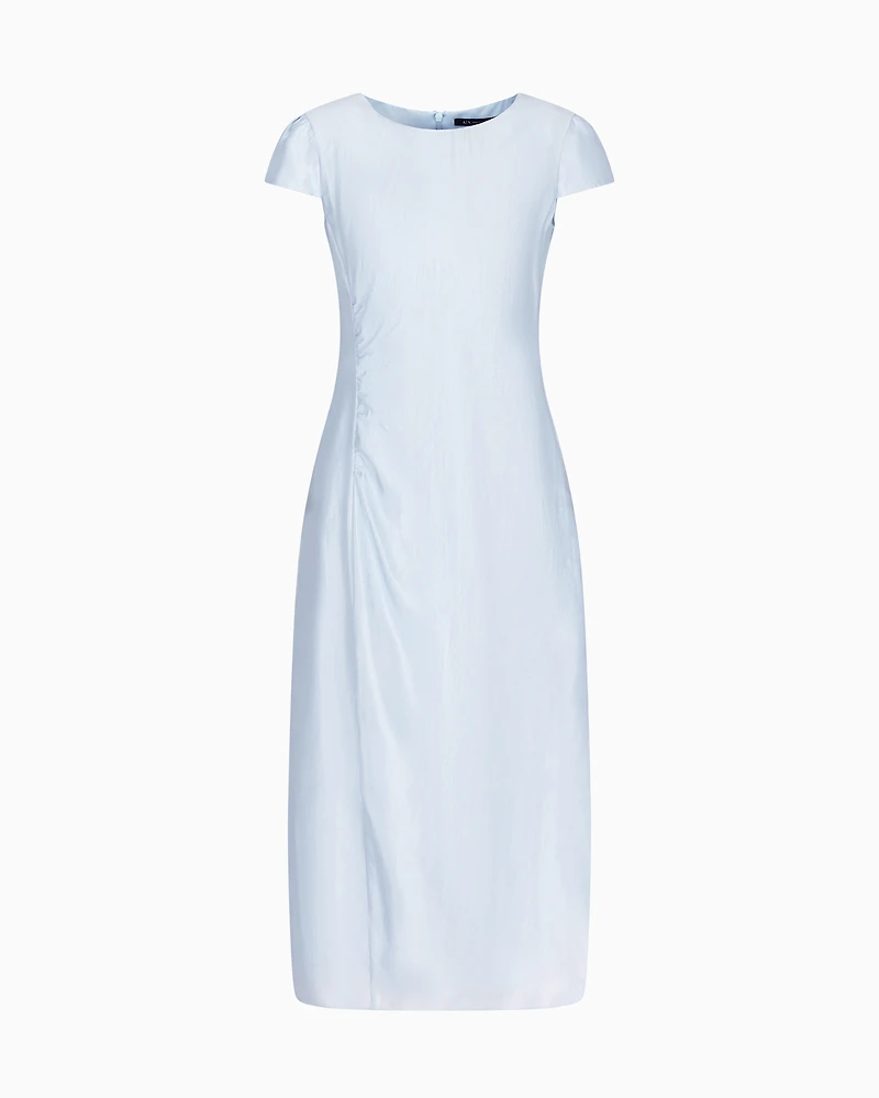Longuette dress with slit