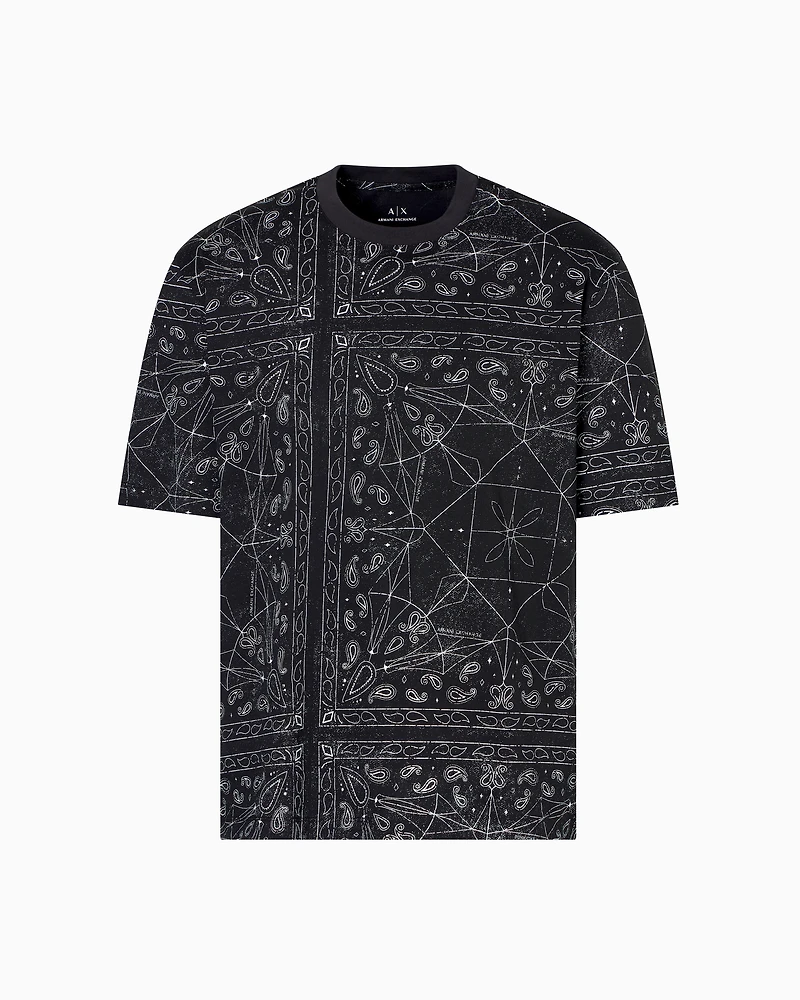 Regular fit kaleidoscope patterned t-shirt