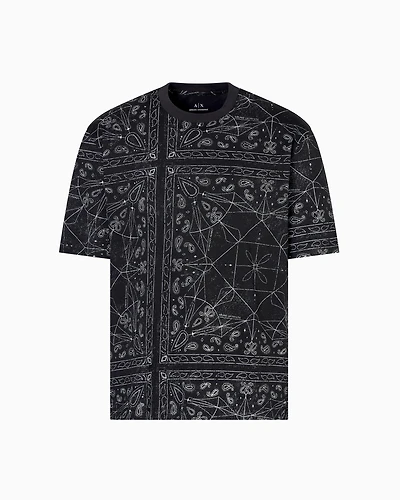 Regular fit kaleidoscope patterned t-shirt